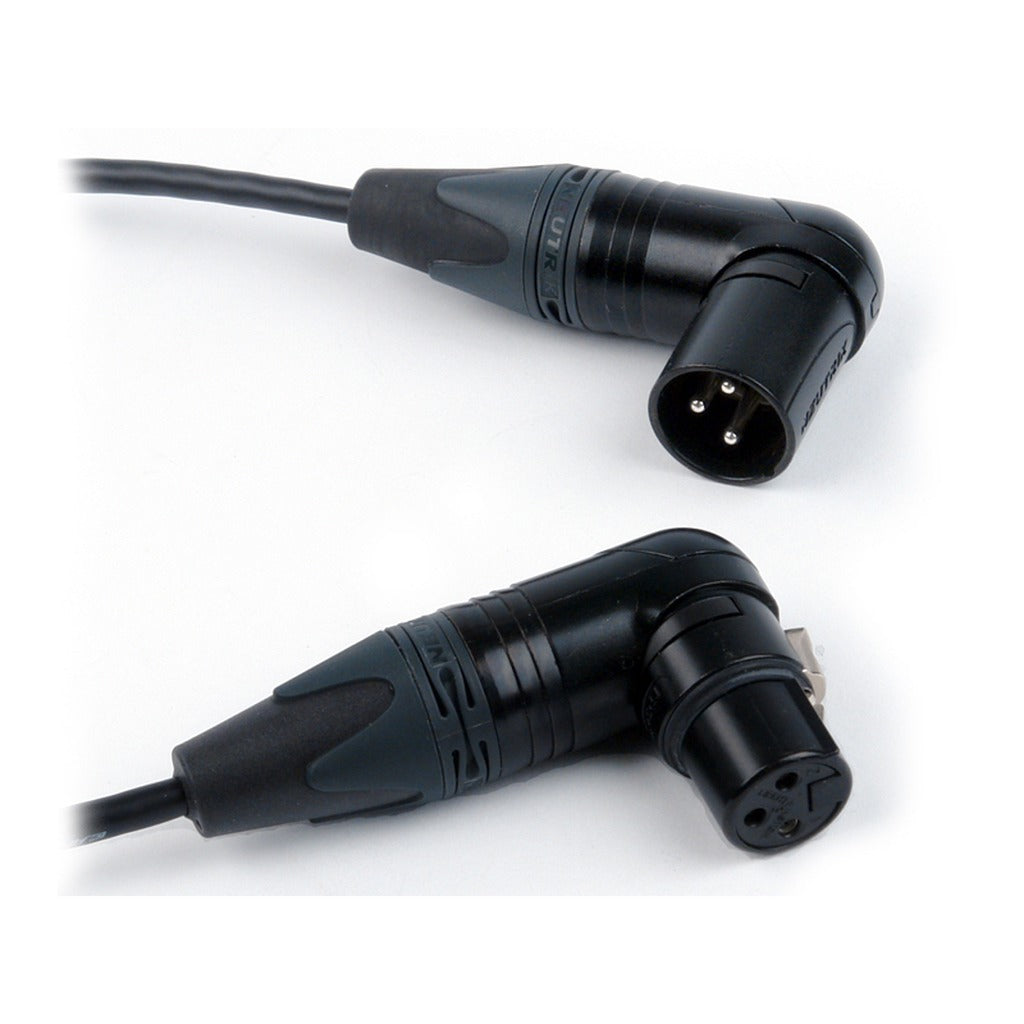 Remote Audio CAXJ12RTMF XLR Jumper XLR3F Right-Angle to XLR3M Right-Angle 12 in