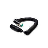 Remote Audio CAXJCOIL2LPF Low-Profile XLR3F to XLR3M Short Coiled Jumper 8 in