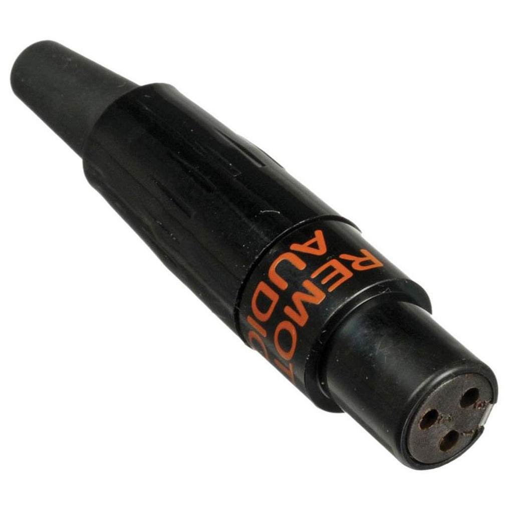 Remote Audio TA3F-B 3-Pin TA3F Mini XLR Female Cable Connector Black