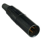 Remote Audio TA3M-B 3-Pin TA3M Mini XLR Male Cable Connector Black