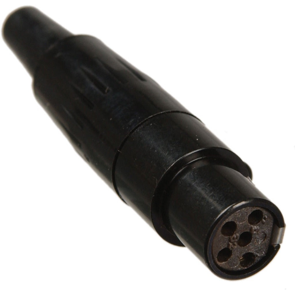 Remote Audio TA5F-B 5-Pin TA5F Mini XLR Female Cable Connector Black