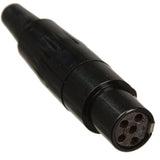 Remote Audio TA5F-B 5-Pin TA5F Mini XLR Female Cable Connector Black