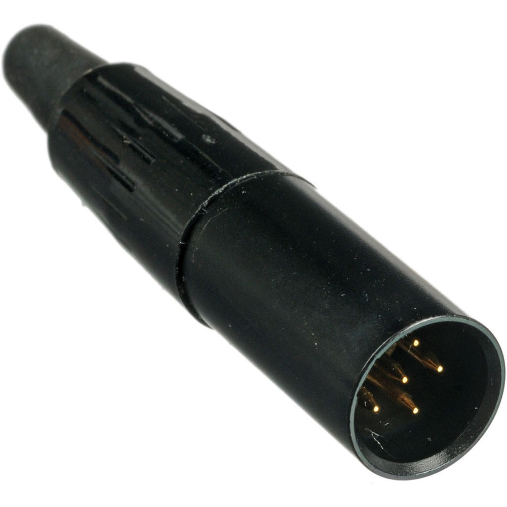 Remote Audio TA5M-B 5-Pin TA5M Mini XLR Male Cable Connector Black