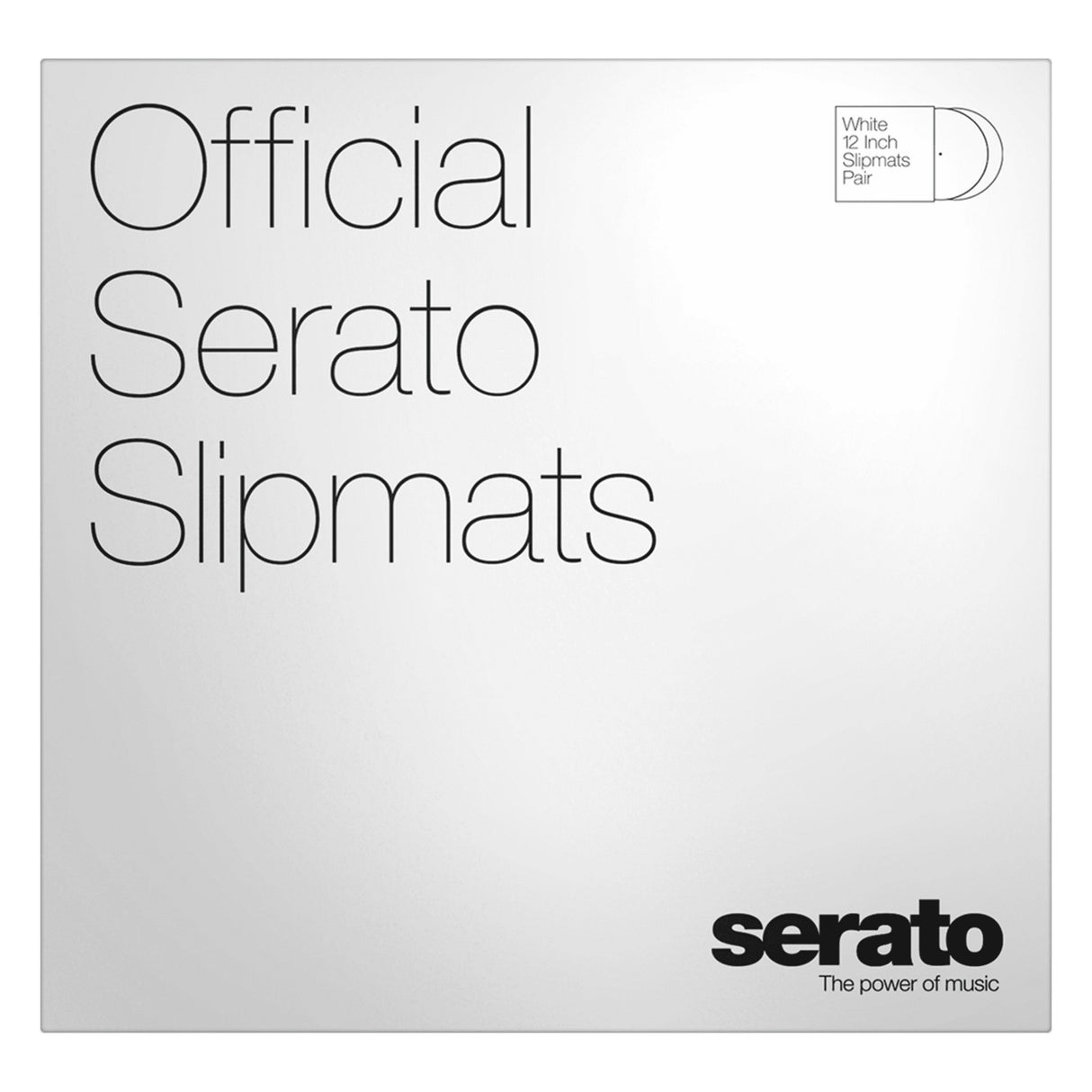 Serato 12-Inch Logo Slipmats Vinyl, Black on White Pair