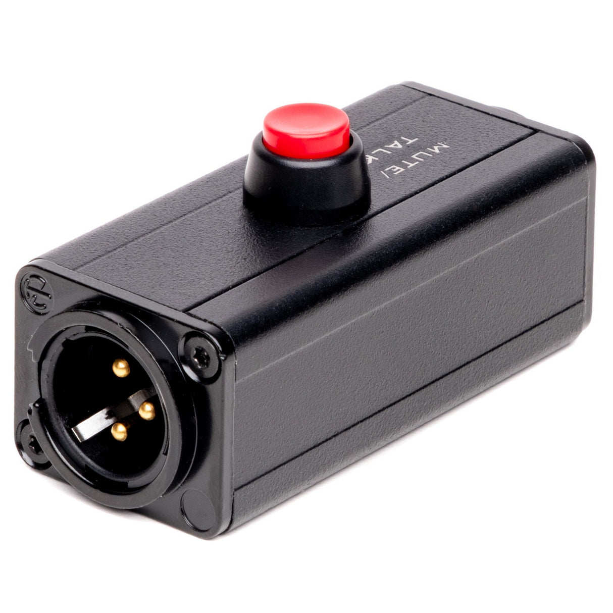 Sescom SES-MKP-LPTT Inline XLR Female to Male Latching Push-To-Talk Microphone Switch