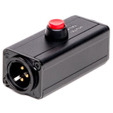 Sescom SES-MKP-LPTT Inline XLR Female to Male Latching Push-To-Talk Microphone Switch