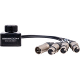 Sescom SES-XLR-ABC-T Balanced Audio Passive XLR Pigtail 3-In/1-Out Switcher