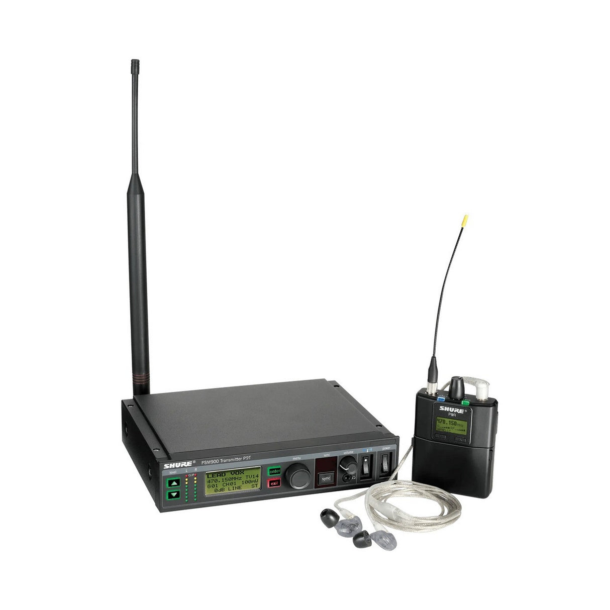 Shure P9TRA + 425CL G6 PSM 900 Personal Monitor System