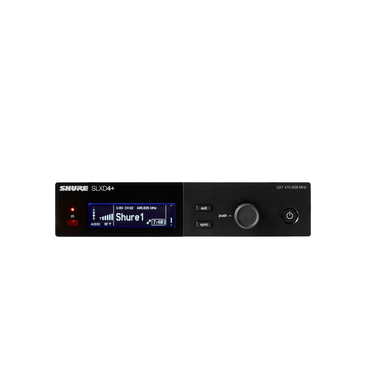 Shure SLXD4+ Digital Wireless Rackmount Receiver, G57 470-608 MHz