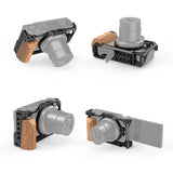 SmallRig Camera Cage with Wooden Handgrip for Sony ZV1