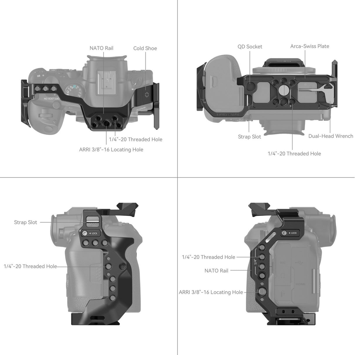 SmallRig 4159 Cage for Canon EOS R6 Mark II