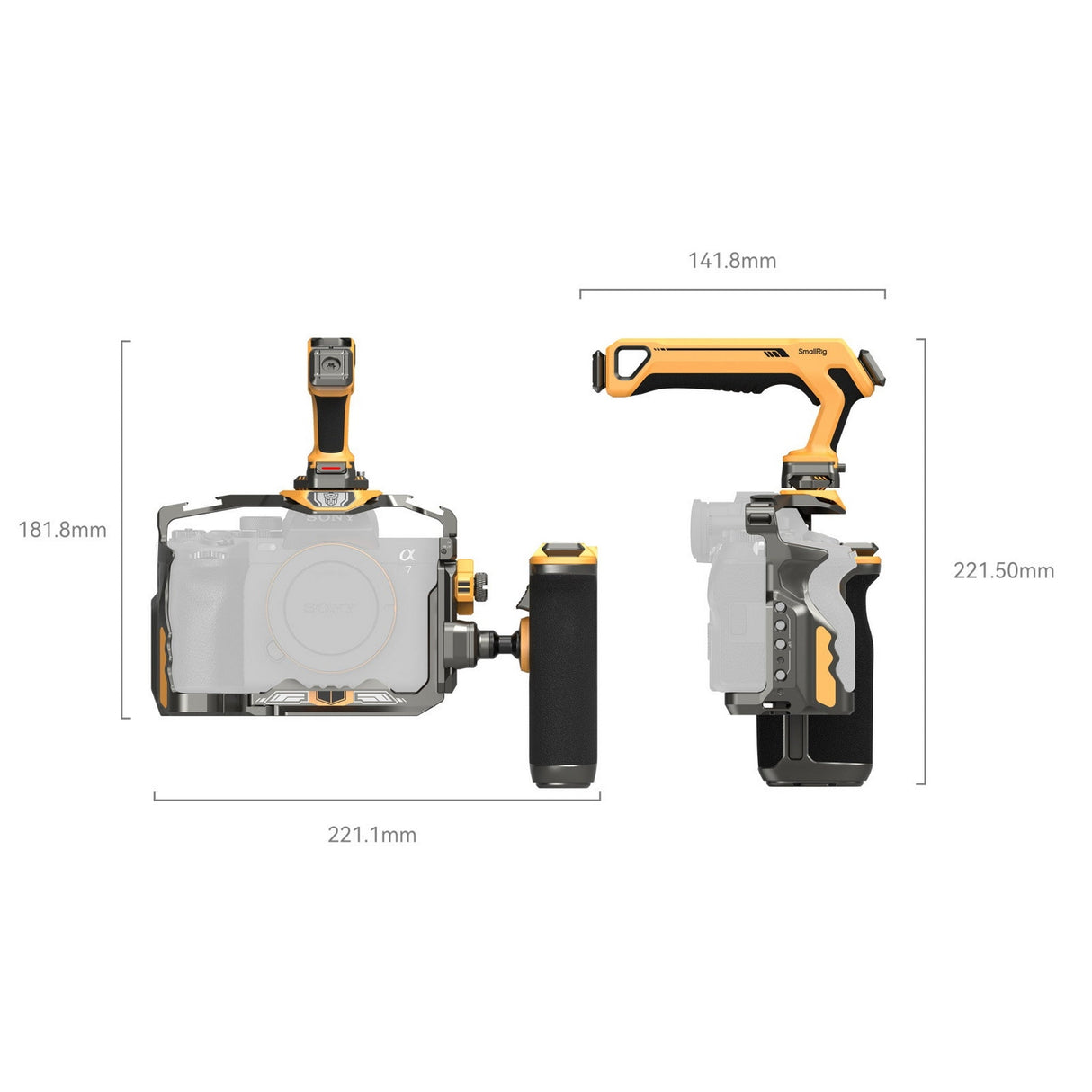 SmallRig 5518 BumbleBee Edition Quick Release Cage Kit for Sony Alpha 7R V / Alpha 7 IV / Alpha 7S III