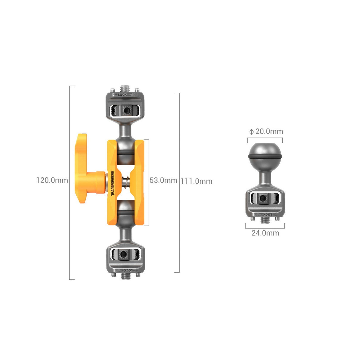 SmallRig 5522 Magic Arm Support with Dual Ball Heads, BumbleBee Edition