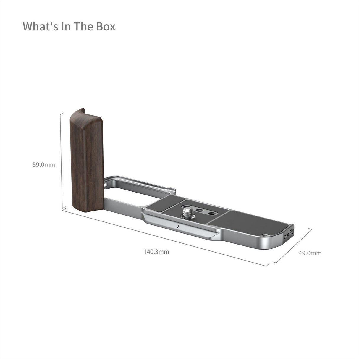 SmallRig 5563 L-Shaped Mount Plate with Wooden Handle for OM SYSTEM OM-3