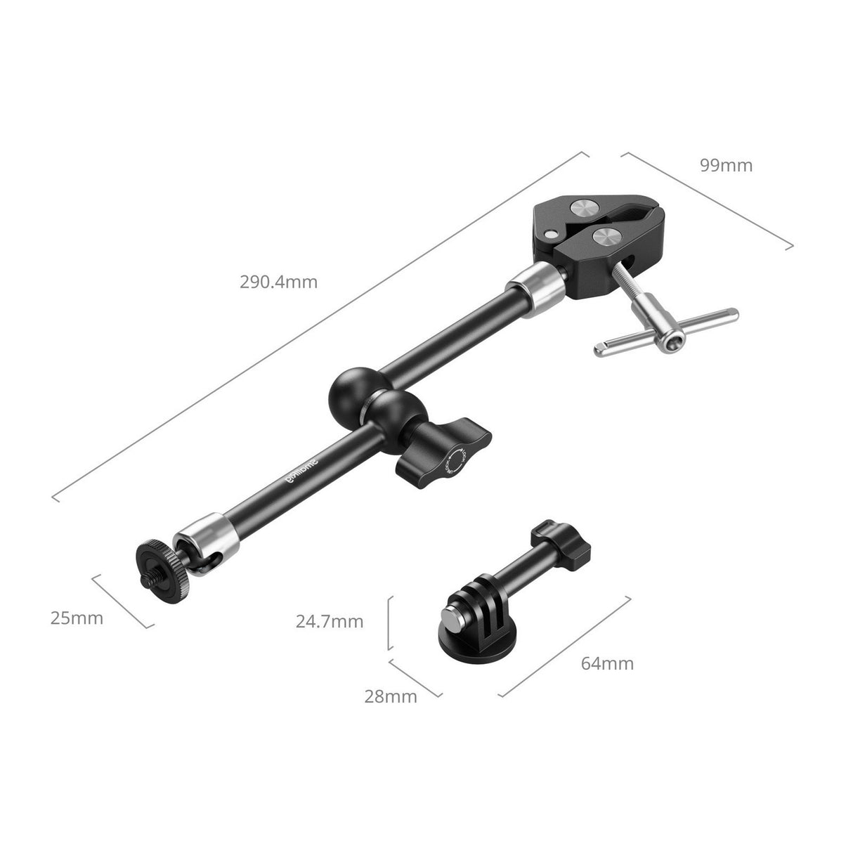 SmallRig 5605 Crab-Shaped Clamp with Magic Arm