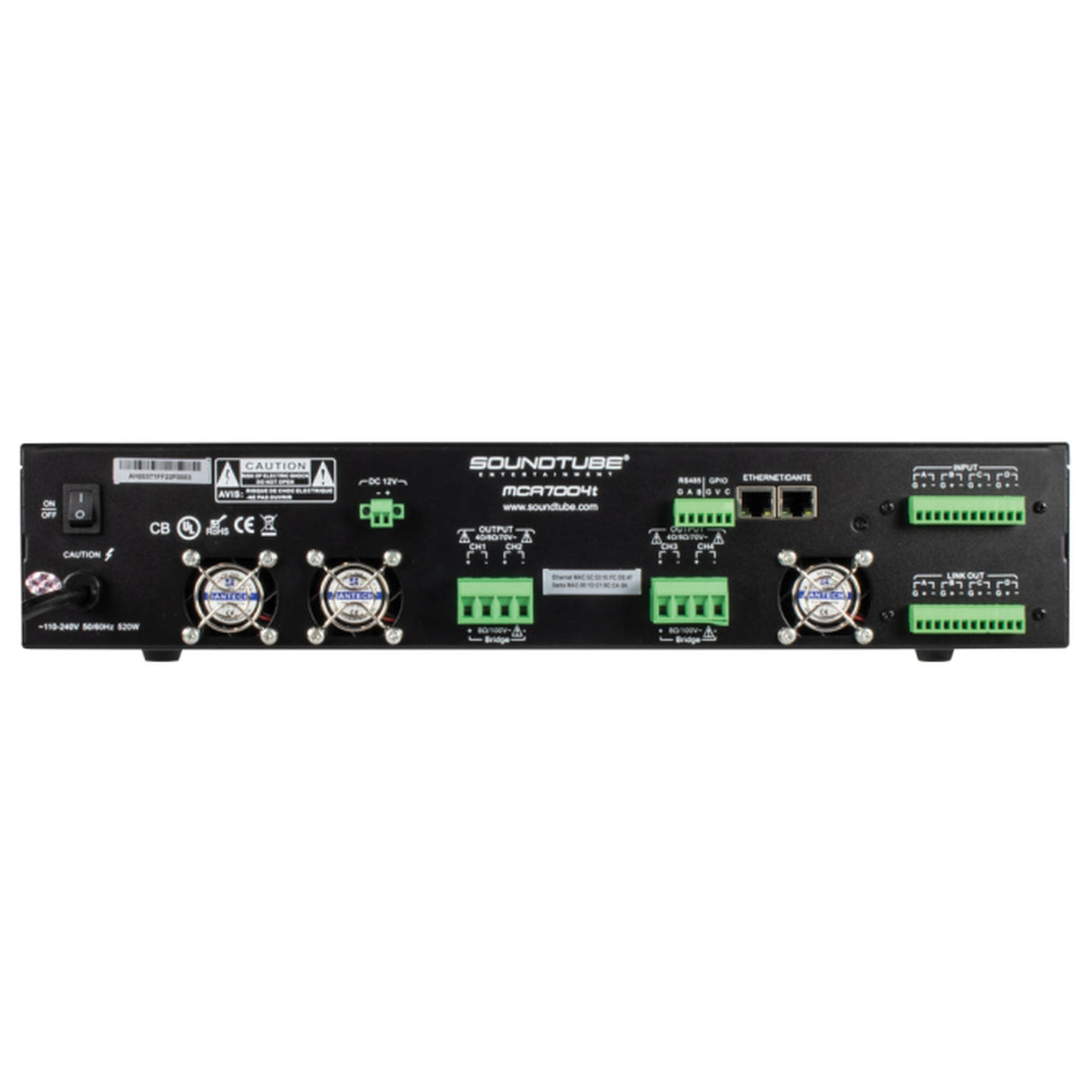 SoundTube 4‑Channel Amplifier with Dante