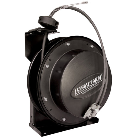 Stage Ninja 2CAT6-30-CT Performance Series Retractable DUAL CAT6 Shielded Cable Reel, 30-Foot