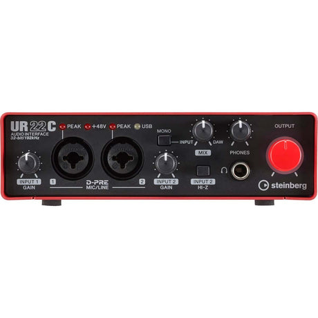 Steinberg UR22C 2 x 2 USB 3.0 Type C Audio Interface, Red