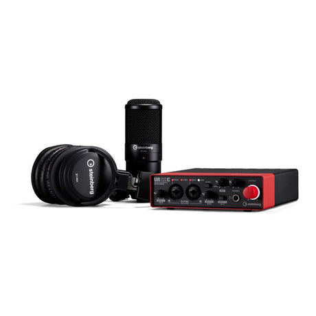 Steinberg UR22C 2 x 2 USB 3.0 Type C Audio Interface Recording Pack with Microphone and Headphone, Red
