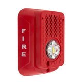 System Sensor P2RLED-LF Low-Frequency LED Wall Sounder Strobe, Red