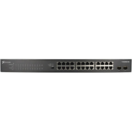 TechLogix Networx TL-NS24R2S-POE 1G Network Switch with 24 RJ45 and 2 SFP, 30W PoE+