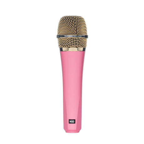 Telefunken M80 Supercardioid Handheld Dynamic Microphone, Pink with Gold Grille