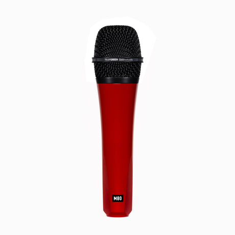 Telefunken M80 Supercardioid Handheld Dynamic Microphone, Red with Black Grille