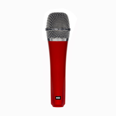 Telefunken M80 Supercardioid Handheld Dynamic Microphone, Red with Chrome Grille