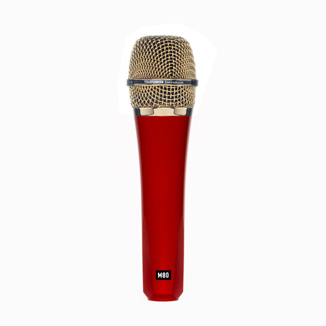 Telefunken M80 Supercardioid Handheld Dynamic Microphone, Red with Gold Grille