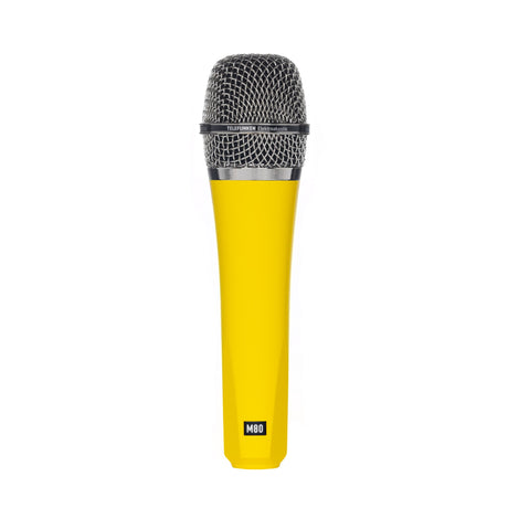 Telefunken M80 Supercardioid Handheld Dynamic Microphone, Yellow with Chrome Grille