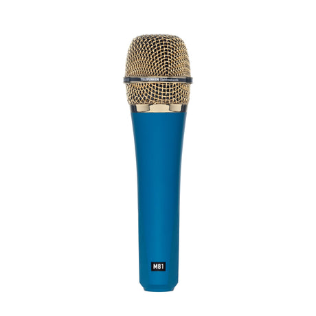 Telefunken M81 Supercardioid Handheld Dynamic Microphone, Blue with Gold Grille