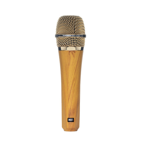 Telefunken M81 Supercardioid Handheld Dynamic Microphone, Oak with Gold Grille