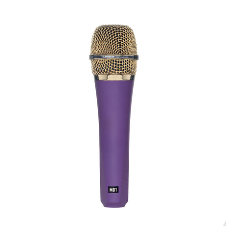 Telefunken M81 Supercardioid Handheld Dynamic Microphone, Purple with Gold Grille