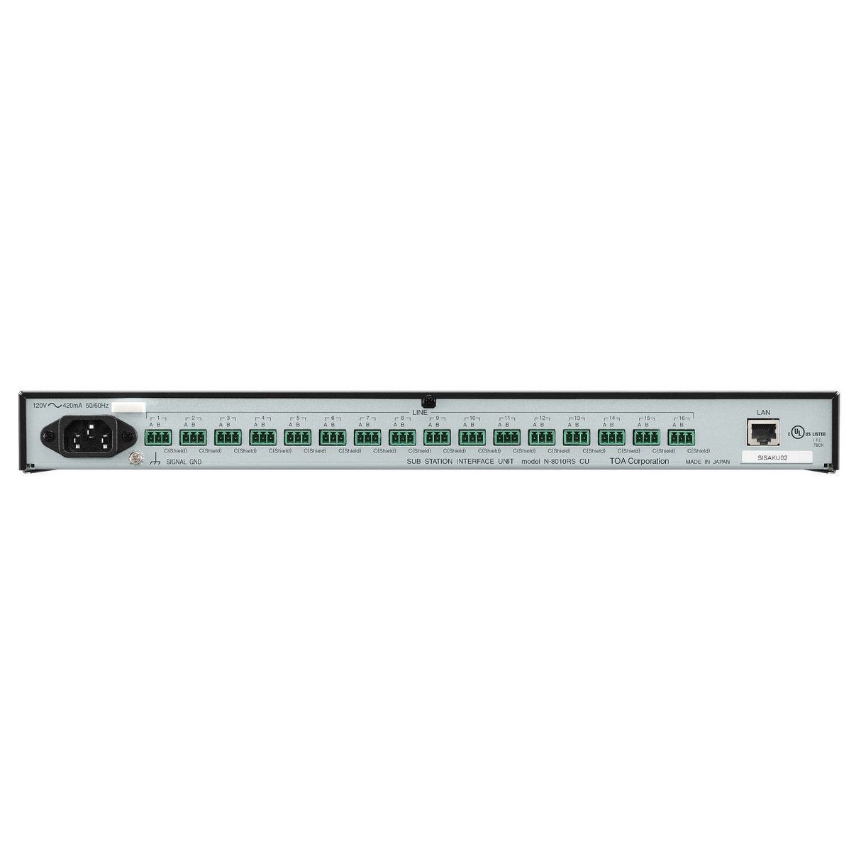 TOA Electronics N‑8010RS IP Network Sub-Station Controller