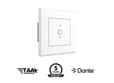 Turtle AV BTWP-EU Dante Bluetooth Wallplate EU Wall Box White