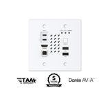 Turtle AV Chazy 4K Wall Plate TX Dante AV-A HDMI and USB-C Encoder