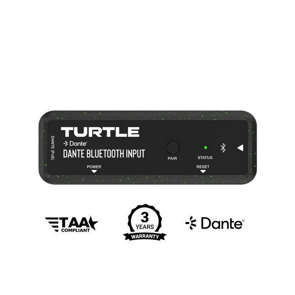 Turtle AV Dante Dual Channel Bluetooth Input Adapter