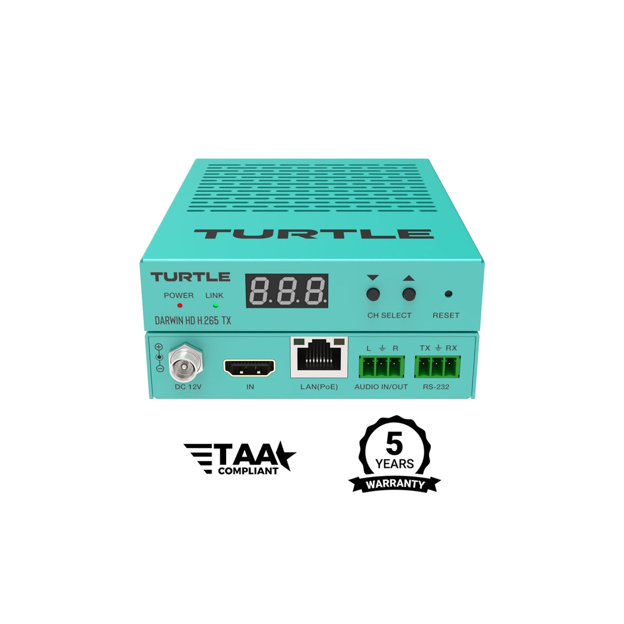 Turtle AV Darwin HD H.265 TX HDMI AV-over-IP Transmitter