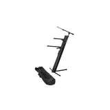 Ultimate Support Apex AX-48 Pro Plus 2-Tier Portable Keyboard Stand, Black