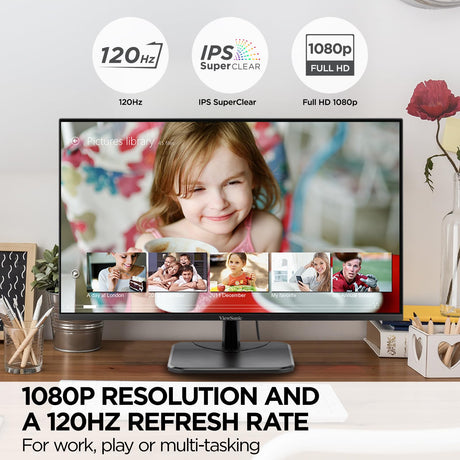 ViewSonic VA2756A-MHD 27-Inch 1080p 120Hz IPS Monitor with HDMI and DisplayPort