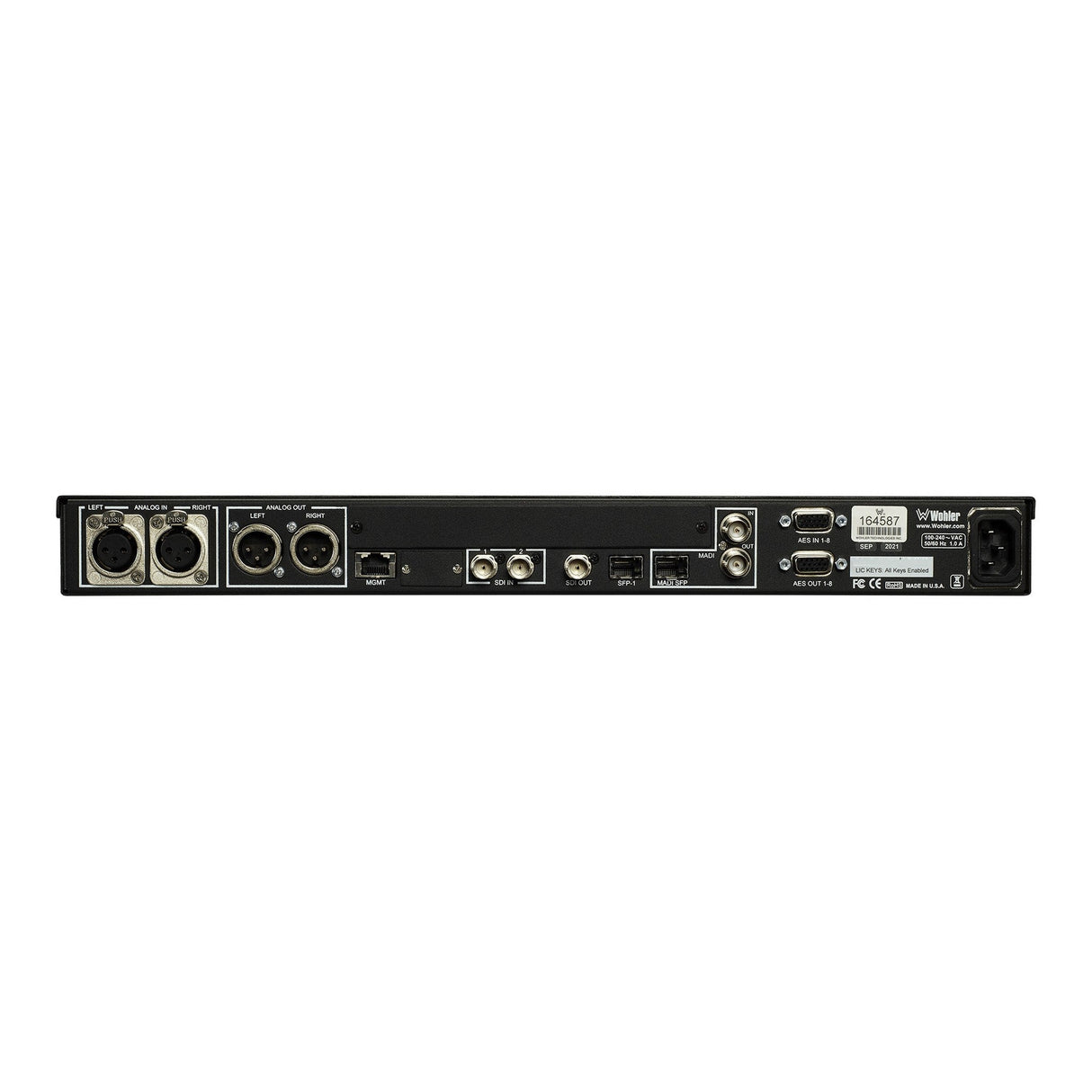 Wohler iAM1-12G 1RU Triple Touchcreen 6-Channel 12G-SDI and Analog Audio Monitor/Metering