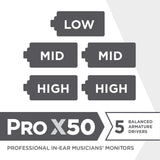 Westone Pro X50 Professional 5 Balanced Driver In-Ear Monitors