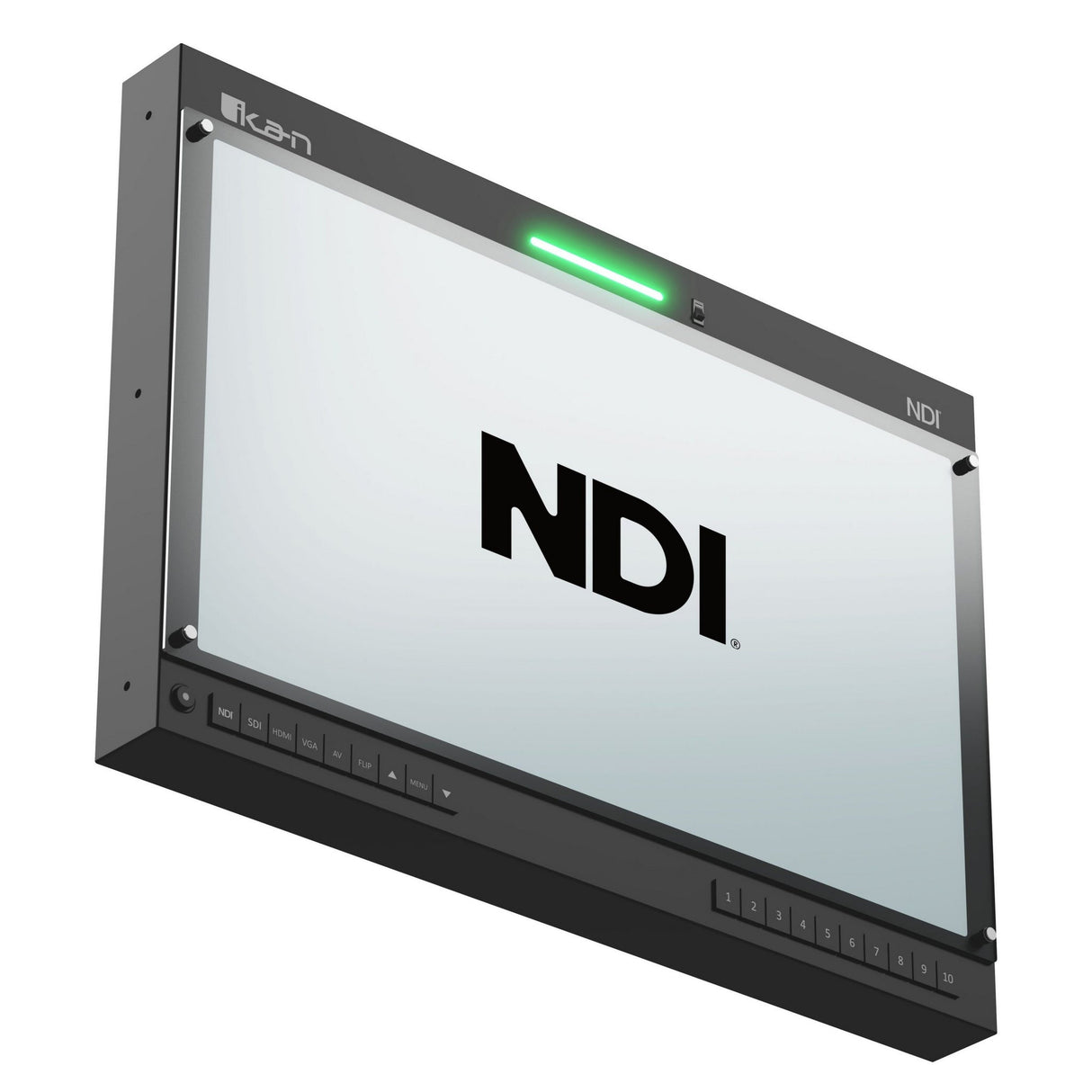 Ikan PT419W-PTZ-NDI Aura 19-Inch POE++ PTZ NDI Teleprompter with Full Encoding/Decoding and IP Tally Light