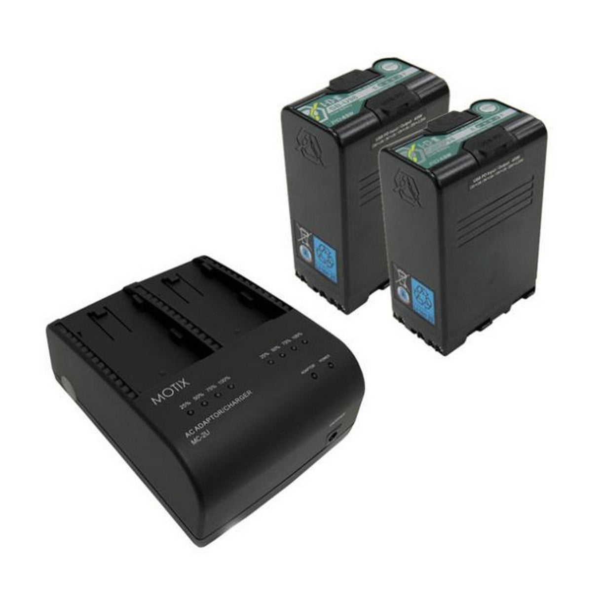 IDX MC-2U98 PD Two SB-U98 PD 98Wh Batteries and MC-2U Dual Charger Kit