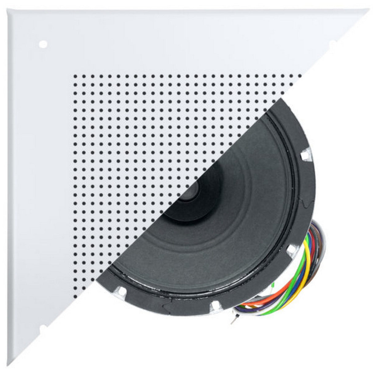 Lowell R7810-72 8 Inch 15W Dual Cone Speaker 5W Transformer Grille White