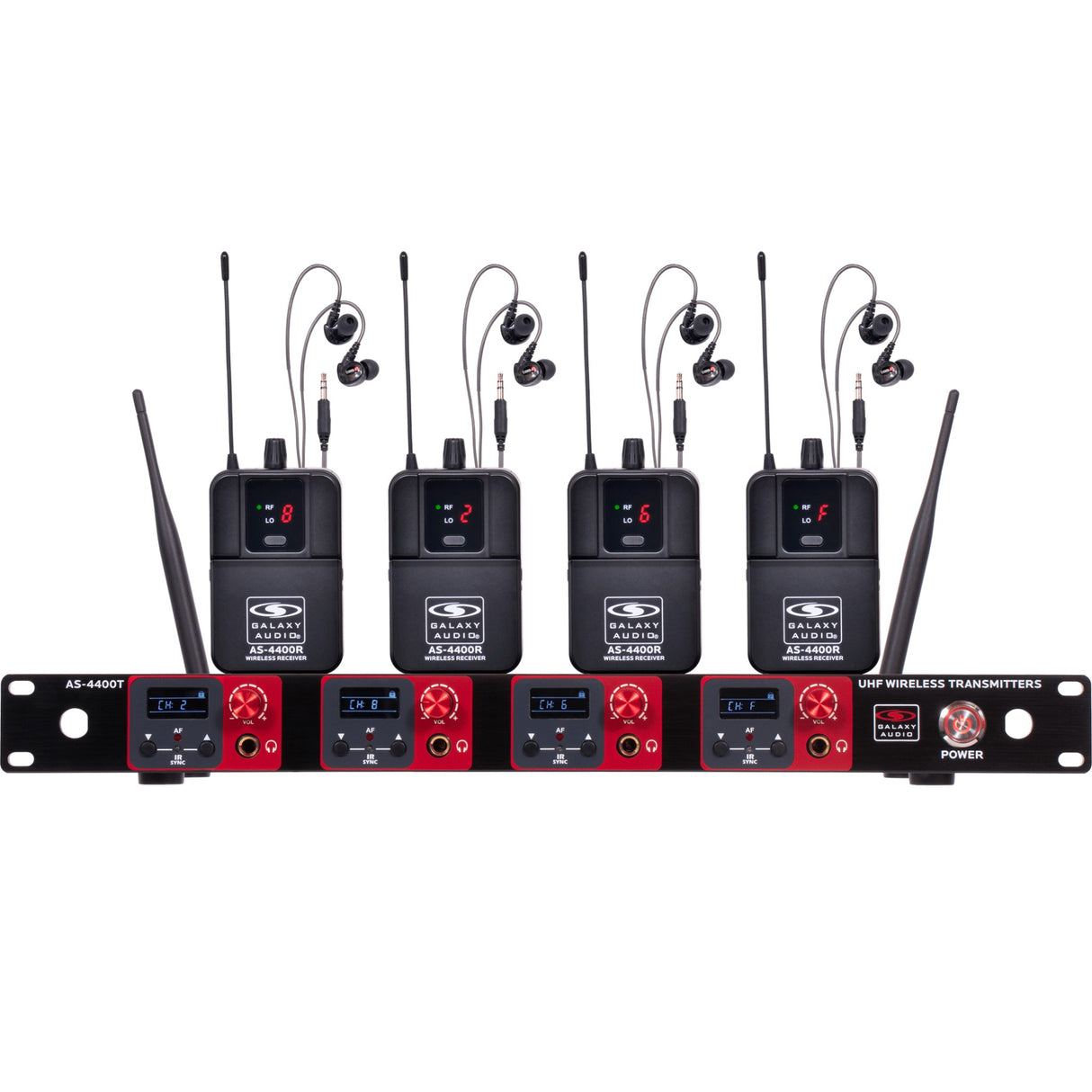 Galaxy Audio AS-4100 Wireless Personal In-Ear Monitor System (UHF, 16 Ch)