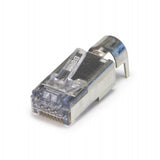 Platinum Tools 105029 ezEX 48 Shielded CAT6A Connector, External Ground, 100-Pack