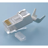 Platinum Tools 106190 RJ45 Cat6A 10 Gig Shielded Connector with Liner, Solid 3-Prong, 100-Pack