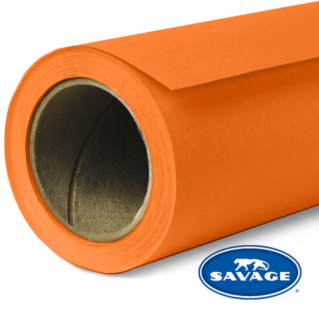 Savage 24-50 107-Inch x 50-Yards Widetone Seamless Background Paper, Orange