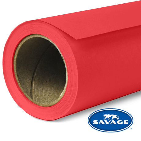 Savage 8-12 107-Inch x 12-Yards Widetone Seamless Background Paper, Primary Red